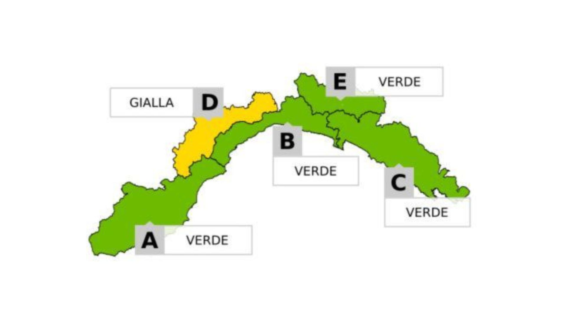 Allerta gialla per neve domani sera su D