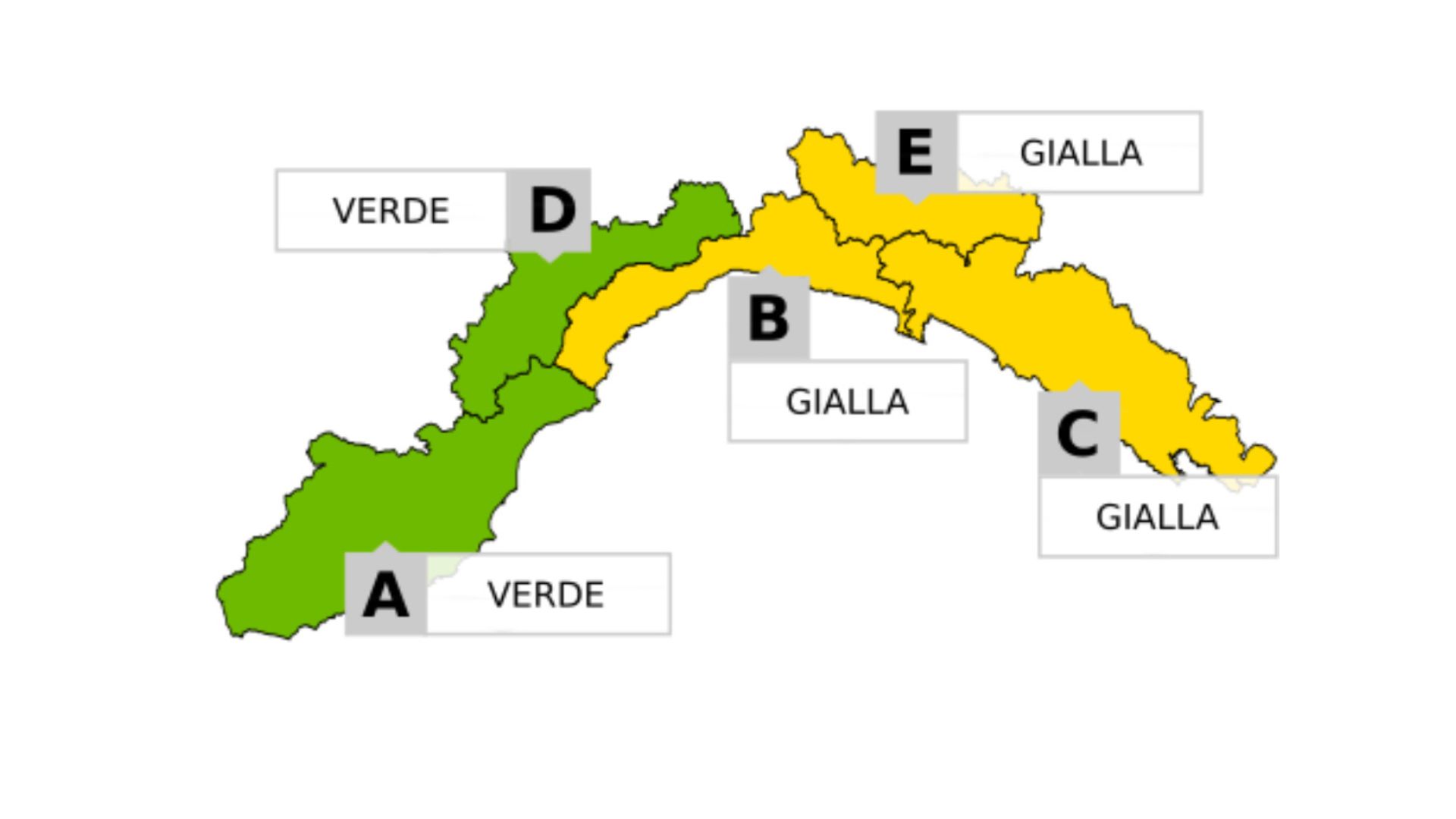 Allerta gialla sul centro levante dalle ...