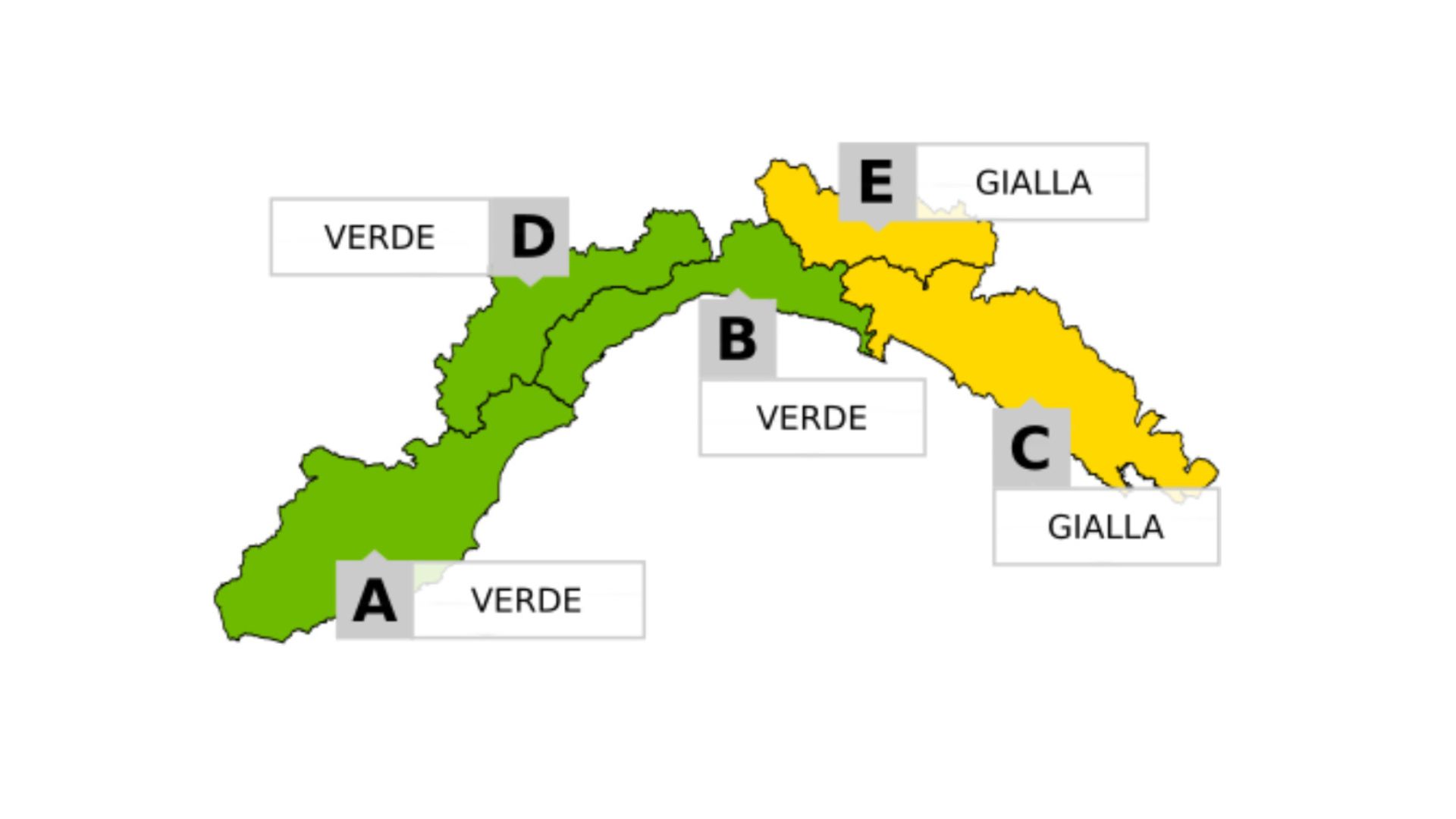 Allerta gialla per temporali dalle 10 al...