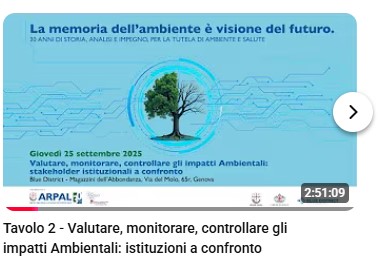 Tavolo 2 - Valutare, monitorare, controllare gli impatti Ambientali: istituzioni a confronto