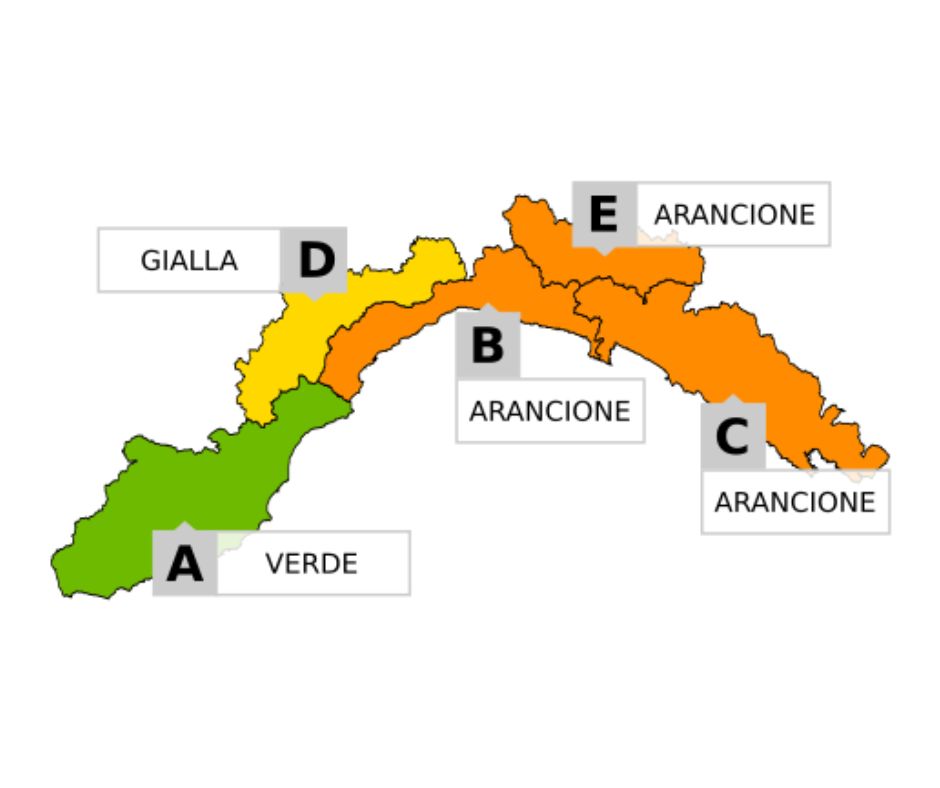 Allerta arancione per temporali dalle 13...