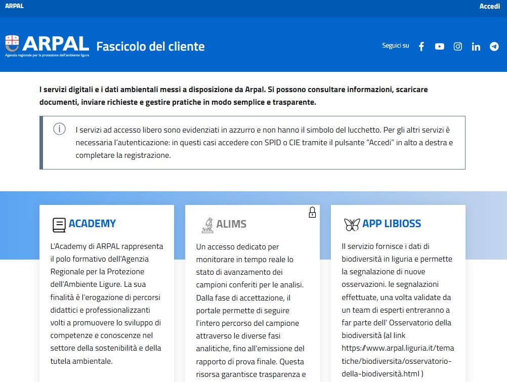 arpal fascicolo cliente