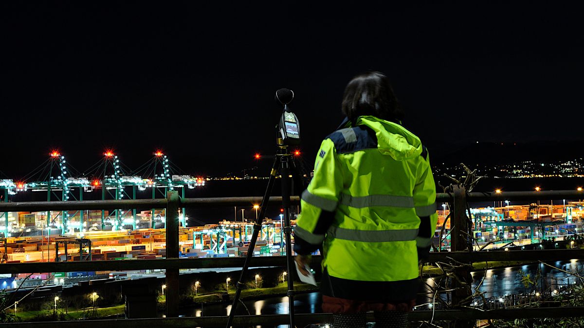 Una misura di rumore nel porto di Pra