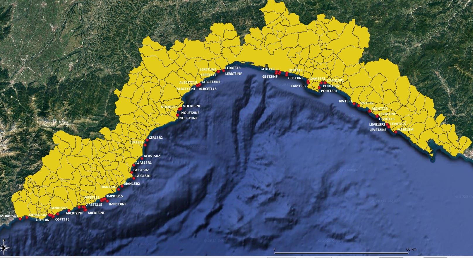 rete monitoraggio posidonia liguria