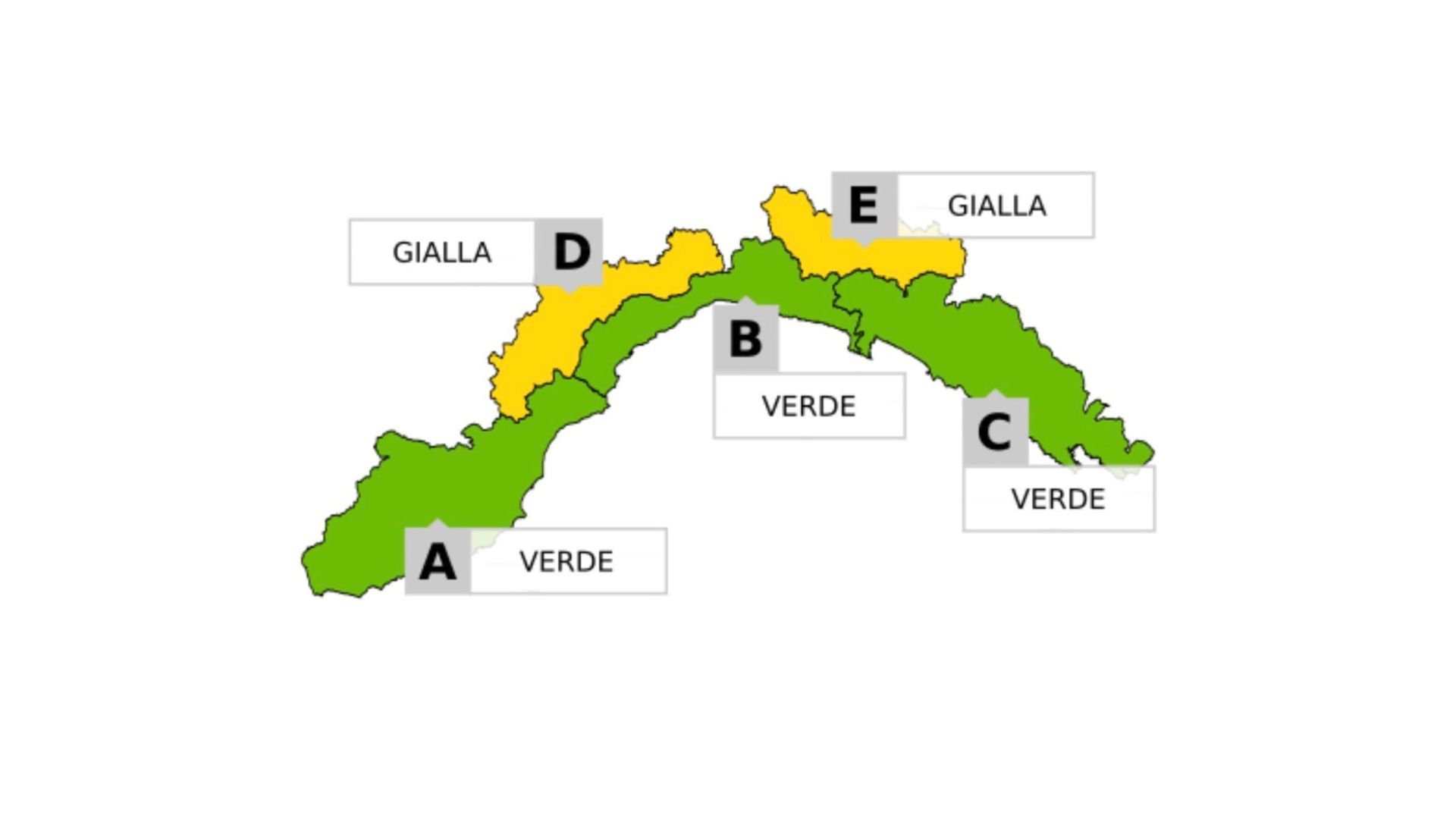 Allerta gialla neve su zone D ed E dalle...