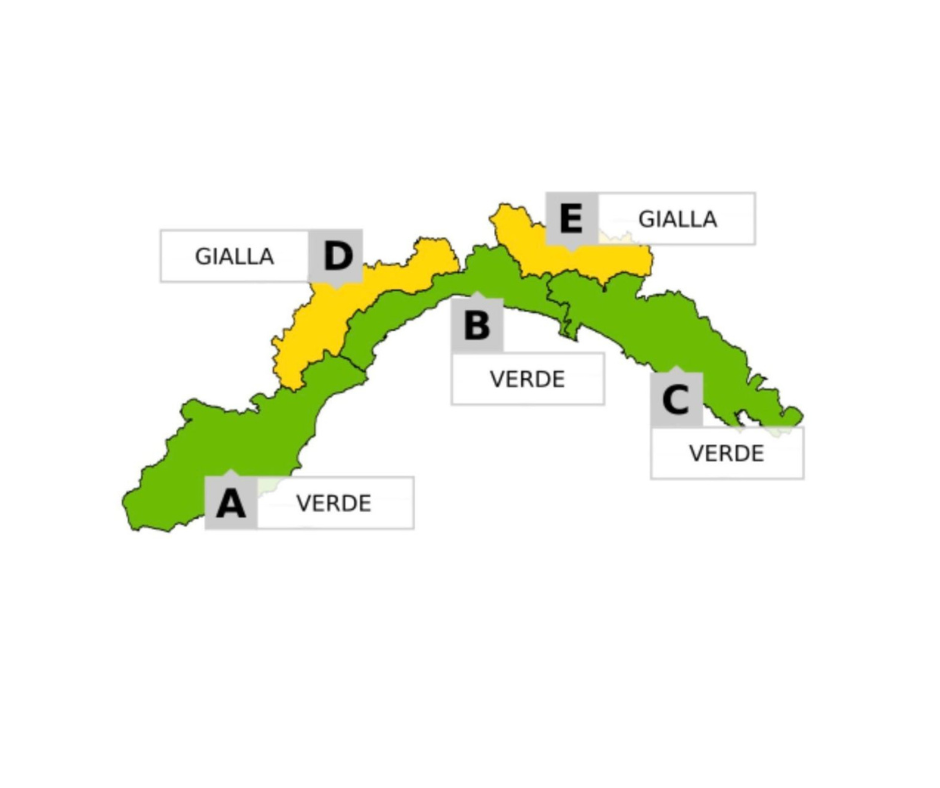 Allerta gialla per neve sui versanti pad...